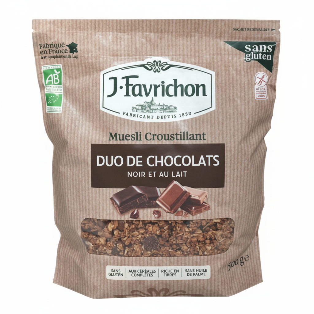 Favrichon -- Muesli croustillant duo de chocolats - 500 g