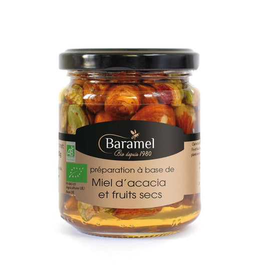 Baramel -- Miel d'Acacia et Fruits secs Bio (UE) - 250 g
